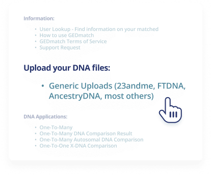 upload your DNA files