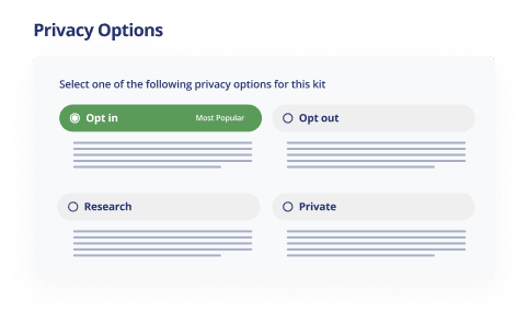 privacy options screen